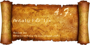 Antaly Félix névjegykártya